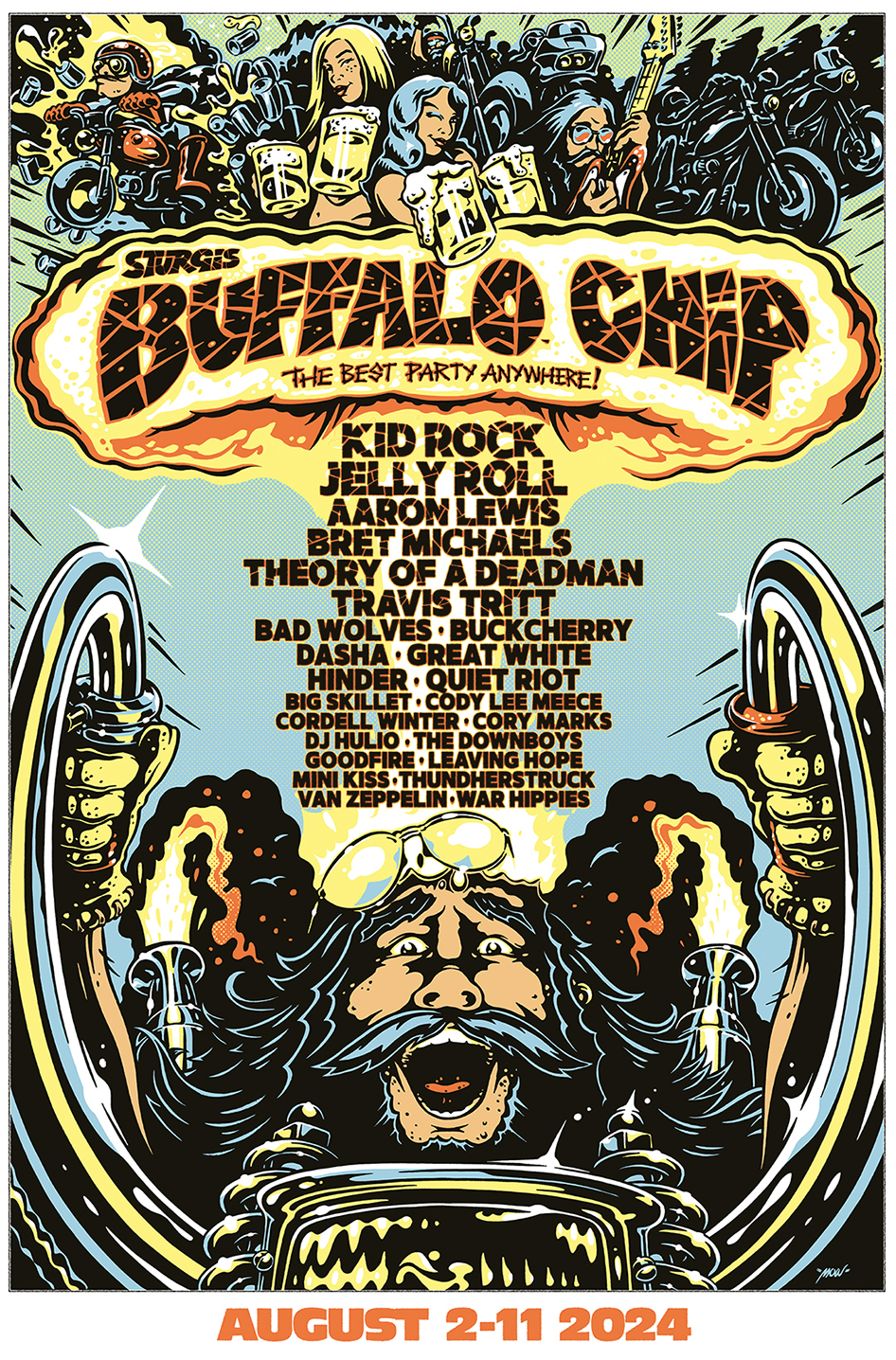 Honey, Come Quick…the Full 2025 Sturgis Buffalo Chip® Band Lineup Just